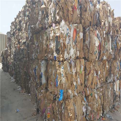 Large Quantity of Baled OCC Scrap Ready for Global Export from the Port in Malta